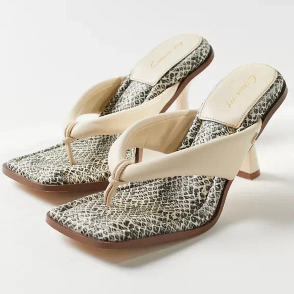 CIRCUS BY SAM EDELMAN | Skeet Sandals Thong Animal Memory Foam Sole Snake | 8.5
